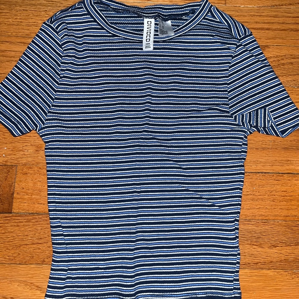 striped tight fitted crop top